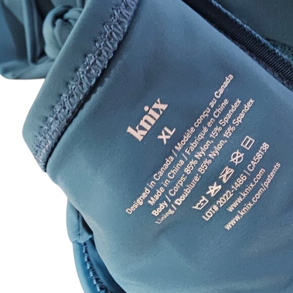 Knix Balcony Cup Bikini Top, Tidepool, Tie Back, Size XL 38A-DD - Picture 7 of 8